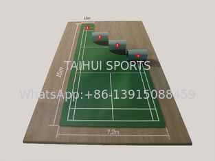 Pavimento Desportivo Durável Moderno e Ecológico de 3,5mm-8mm com Grão de Madeira para Basquetebol/ Voleibol/ Ténis de Mesa/ Badminton/ Campo de Pickleball