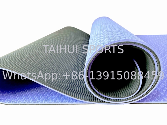 TPE Yoga Exercise Fitness Mats, High Density Non Slip Workout Mat