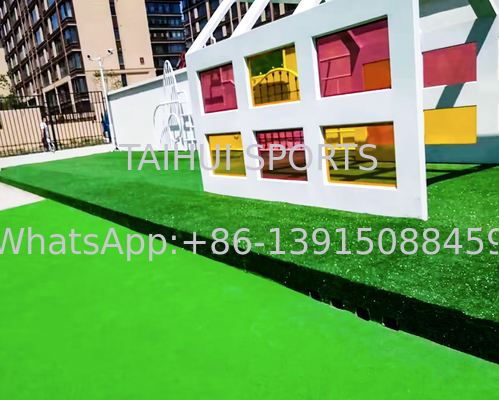 Interlocking Playground Shock Pad Soft Layer 20mm 30mm 50mm Puzzle Pad Grama Artificial CFH testado