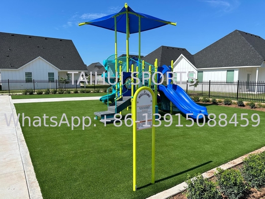 Sistema de gramado sintético com almofadas de choque TAIHUI subposição para playgrounds almofada de proteção contra quedas