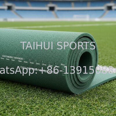 Base de amortecimento certificada pela FIFA com design de orifícios em diamante para campos desportivos de relva artificial de comprimento personalizado