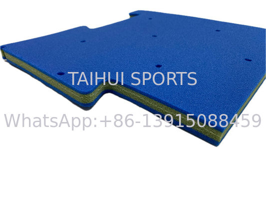 30 kg/m3 Pad de choque de parque de diversões Resistente aos raios UV 3 camadas Lado de relva Capa de segurança Capa de drenagem