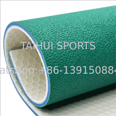 Tapete de piso de borracha PVC para quadra interna, espessura de 3,5-10mm, piso esportivo de PVC para vôlei, badminton, tênis, sala de dança e academia