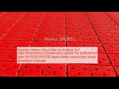 Pad de choque de padrão premium para gramado artificial de alto desempenho Solução durável melhor para gramado de gramado artificial EN:15530 EN15330 drenagem de absorção de choques de construção de campos esportivos