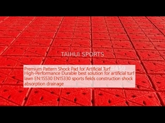 Pad de choque de padrão premium para gramado artificial de alto desempenho Solução durável melhor para gramado de gramado artificial EN:15530 EN15330 drenagem de absorção de choques de construção de campos esportivos