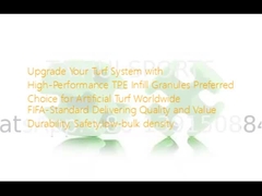Atualize o seu sistema de relva com granulados de enchimento de TPE de alto desempenho Escolha preferida para relva artificial em todo o mundo - Padrão FIFA Oferecendo qualidade e valor Durabilidade, segurança, baixa densidade de volume