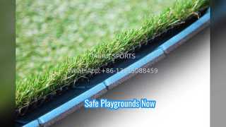 Almofadas de choque interligadas para playgrounds seguros